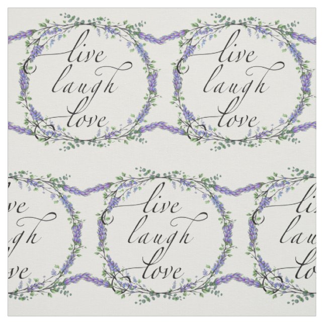 Lavender und Eukalyptus Live Laugh Liebe Stoff (Muster)