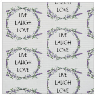 Lavender und Eukalyptus Live Laugh Liebe Stoff