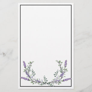 Lavender und Eukalyptus Stationery Briefpapier