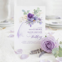 Lavender und Gold Elegante Moderne Boho Hochzeit