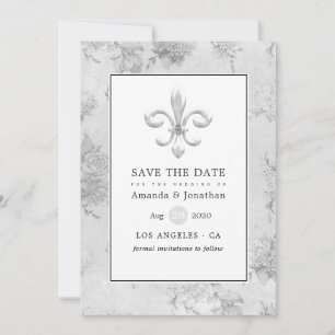 Lavender und Gold Floral Geometric Wedding Save The Date