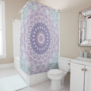 Lavender und Lilac Mandala Pattern Duschvorhang