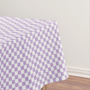 Lavender und White Gingham Checkered Tischdecke