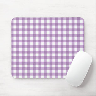 Lavender und White Gingham Mousepad