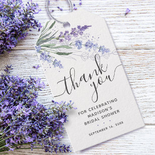 Lavender Vielen Dank Brautparty Geschenkanhänger