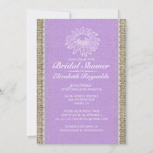 Lavender Vintage Spitzen Bridal Dusche Einladungen