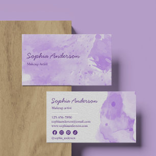 Lavender Wasserfarbe Minimalistisch mit Elegantes  Visitenkarte