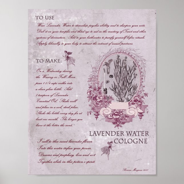 LAVENDER WASTER COLOGNE POSTER (Vorne)