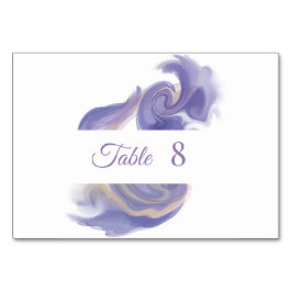 Lavender Watercolor Abstract Table Number Tischnummer