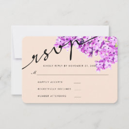 Lavender Watercolor Blume Hochzeitsstimmung RSVP M