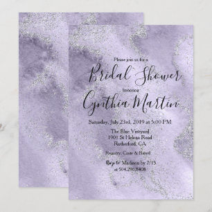 Lavender Watercolor Bridal Dusche Einladung