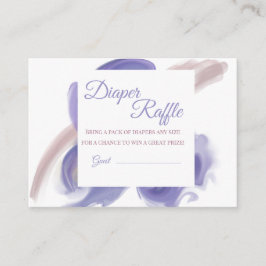 Lavender Watercolor Diaper Raffle Insert