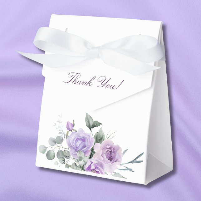 Lavender Watercolor Floral Baby Dusche Geschenkschachtel (Von Creator hochgeladen)