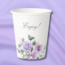 Lavender Watercolor Floral Baby Dusche