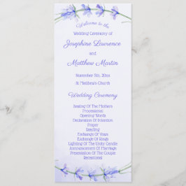 Lavender Watercolor Hochzeitsprogramme Programm