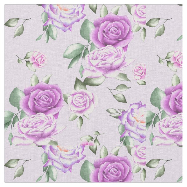 Lavender Watercolor-Rose Stoff (Nahaufnahme)