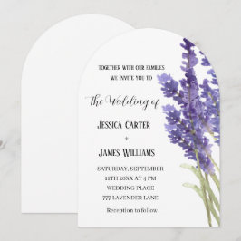 Lavender Watercolor Rustikale Elegante Hochzeit Einladung