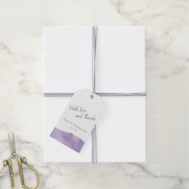 Lavender Watercolor Wedding Tags Geschenkanhänger