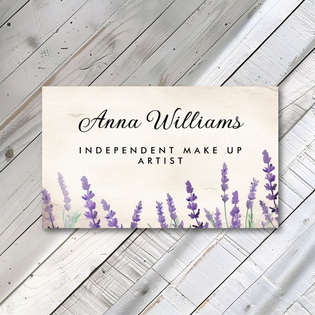 Lavender WatercolorMake up Artist Visitenkarte (Von Creator hochgeladen)
