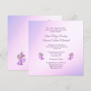 Lavender Wedding Bells Einladung