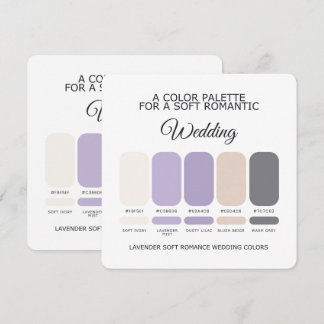 Lavender Wedding Color Palette Card Einladung