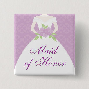 Lavender Wedding Dress Brautparty Button