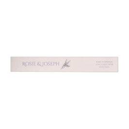 Lavender Wedding Einladung Packung um Etikett