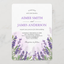 Lavender Wedding Einladung Rustikale Elegante Blum