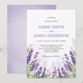 Lavender Wedding Einladung Rustikale Elegante Blum