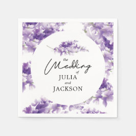Lavender Wedding Elegant Personalisiert Serviette