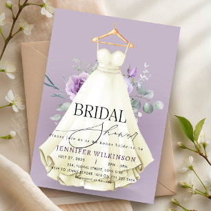 Lavender Wedding Gown Dress Brautparty Einladung