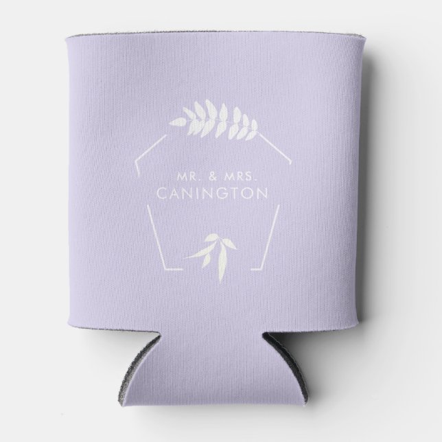 Lavender Wedding Mr. & Mrs. Can Cooler Dosenkühler (Vorderseite)