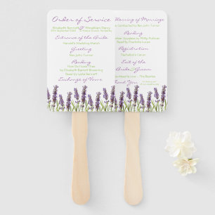 Lavender Wedding Program Fächer
