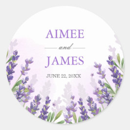 Lavender Wedding Umschlag Aufkleber Eleganter Stic