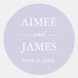 Lavender Wedding Umschlag Aufkleber Eleganter Stic