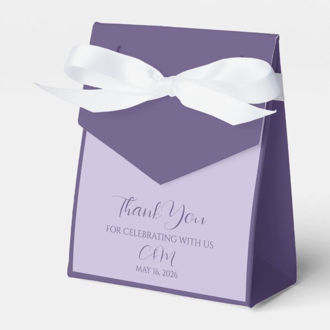 Lavender Wedding Vielen Dank Geschenkschachtel (Vorderseite)