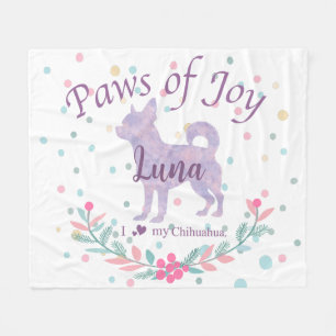 Lavender Weihnachten - Chihuahua Maßanfertigung Fleecedecke