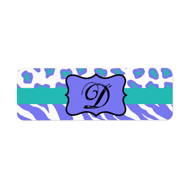 Lavender, White & Aquamarin Zebra & Cheetah Person (Vorne)
