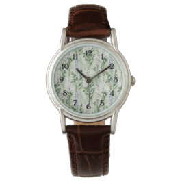Lavender White Delphinium Flowers   Armbanduhr