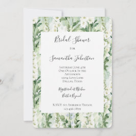 Lavender White Delphinium Flowers Bridal Shower Einladung