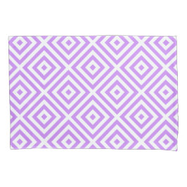 Lavender White Diamond Muster Kissen Case Kissenbezug