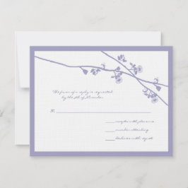 Lavender Wild Blume Branches Wedding RSVP Karte