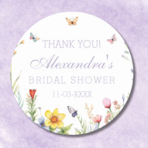 Lavender Wildblume Boho Brautparty Vielen Dank