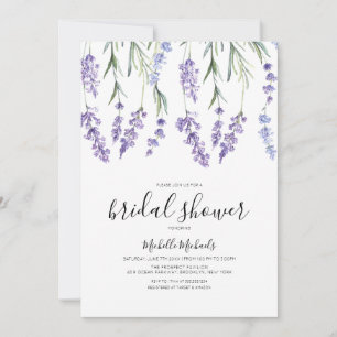 Lavender Wildblume Brautparty Einladung