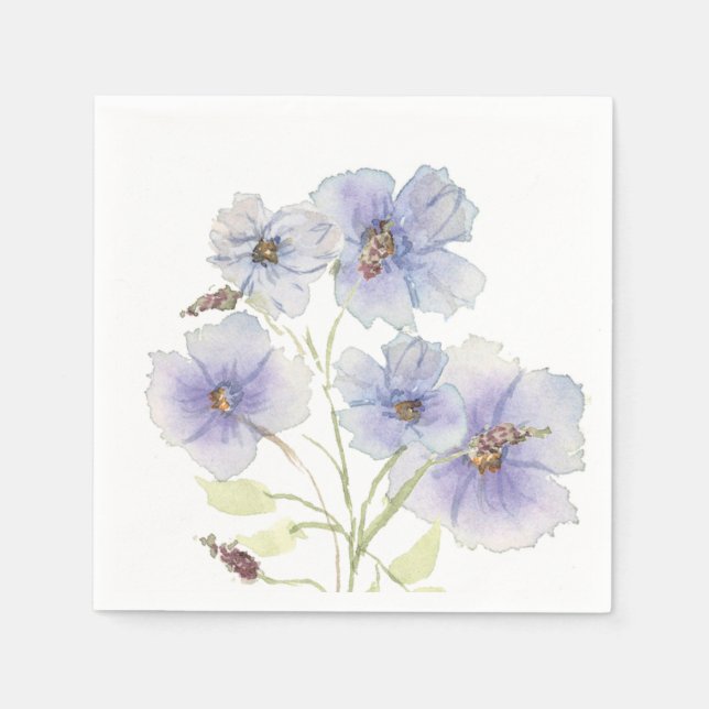 Lavender Wildblume Party Napkins Serviette (Vorderseite)