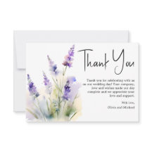 Lavender Wildblume Wedding Danke Karte