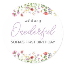 Lavender Wildflower 1st Birthday