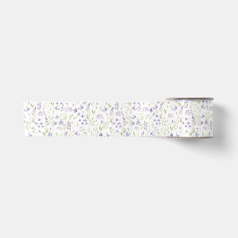 Lavender Wildflower Floral Pattern Ribbon Satinband