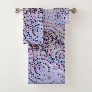 Lavender Wirbel Confetti  Badhandtuch Set