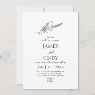 Lavender WishWedding Einladung